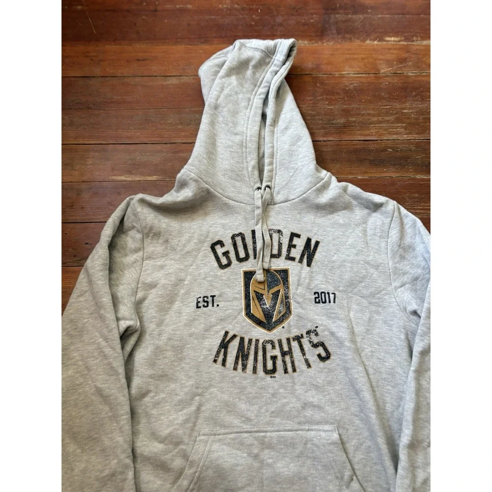 Gray Las Vegas Golden Knights Hooded Sweatshirt Hoodie Men's Large Fanatics